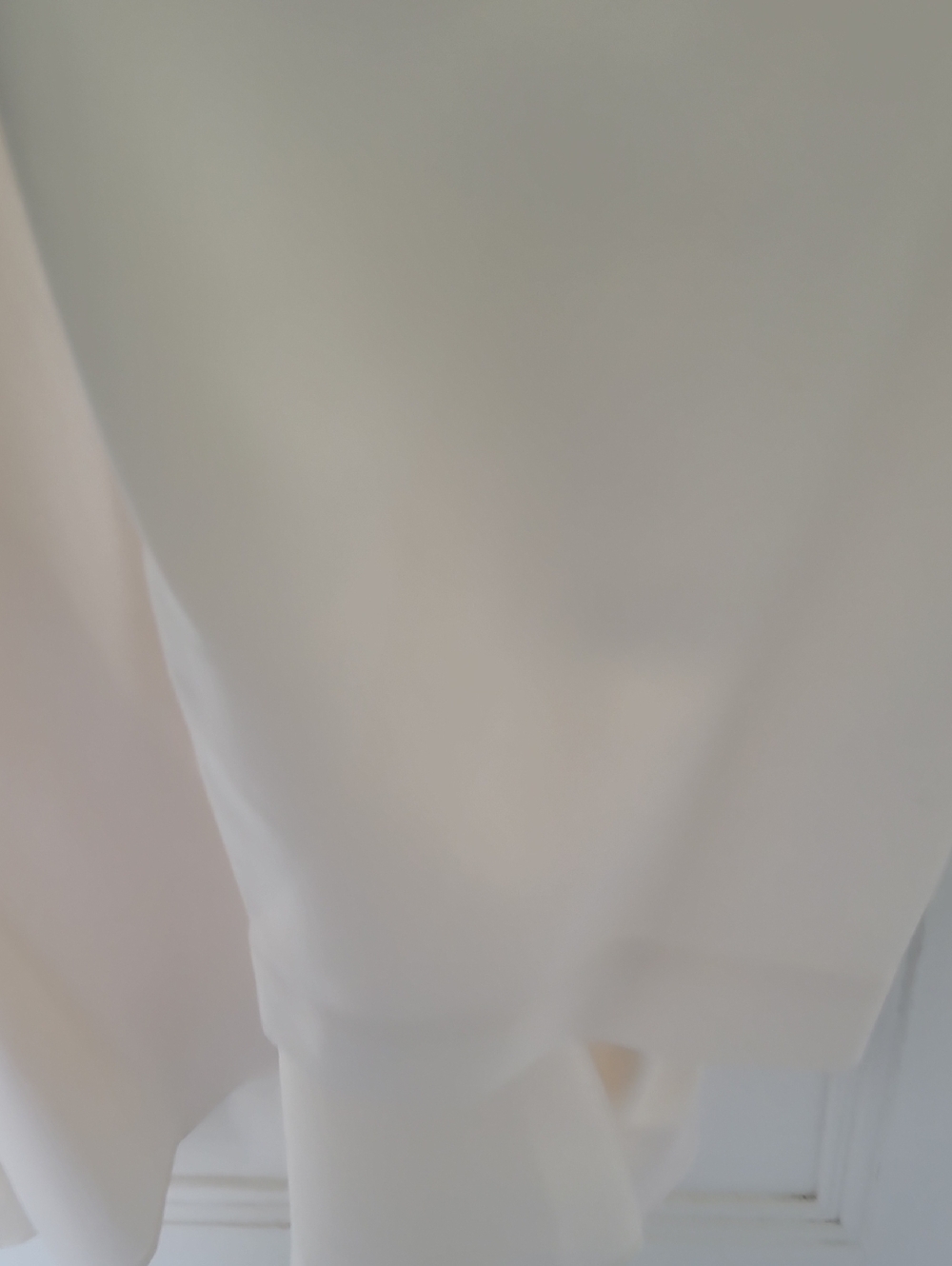Eskandar Silk Swing Blouse Size 0 ( 4-6) Ivory Oversized Pleated Back Minimalist - Picture 11 of 11